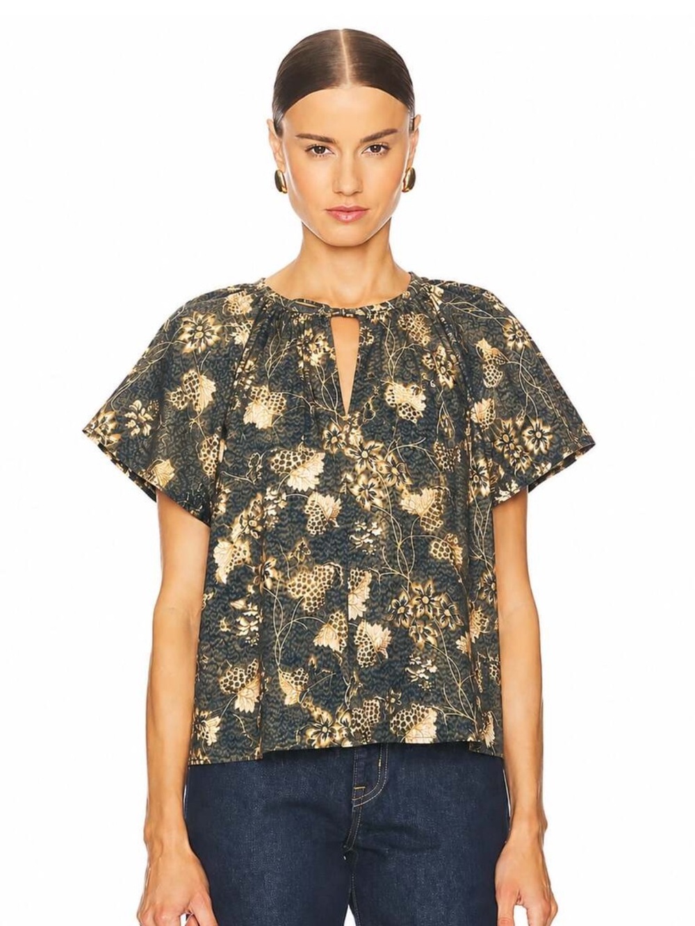 NWT Ulla Johnson Sena Top Balsam Floral Print Blouse Size 6
